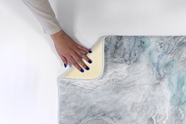 Tapis Motif marbré dans les tons gris et bleus