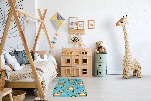 Tapis Ours en peluche dans un ballon pour enfants