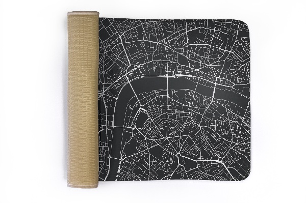 Tapis Plan de ville avec rivière et rues