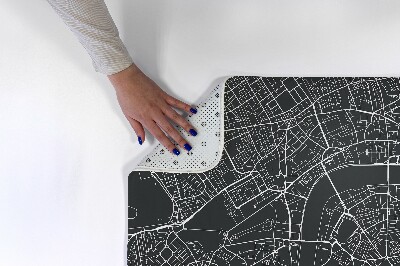 Tapis Plan de ville avec rivière et rues