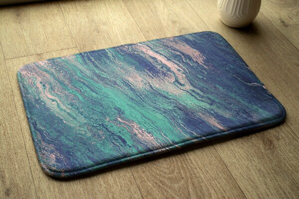 Tapis Vagues de marbre vertes et bleues