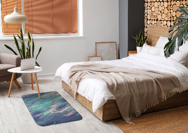 Tapis Vagues de marbre vertes et bleues