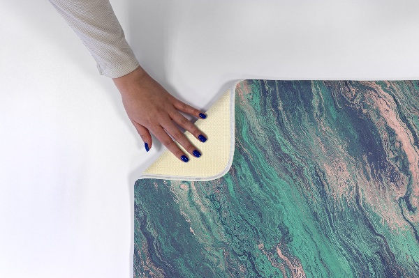 Tapis Vagues de marbre vertes et bleues