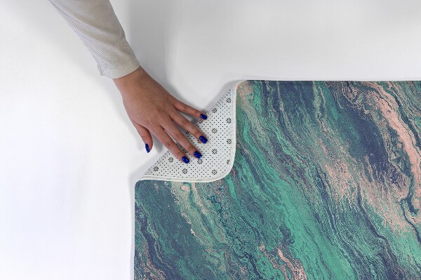 Tapis Vagues de marbre vertes et bleues