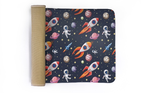Tapis Planète et fusées d'astronautes