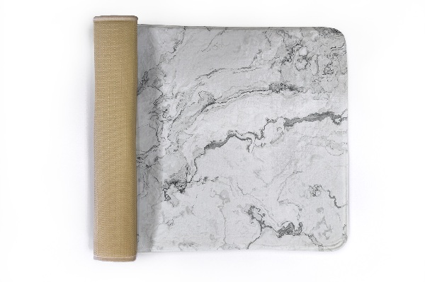 Tapis Motif marbré blanc