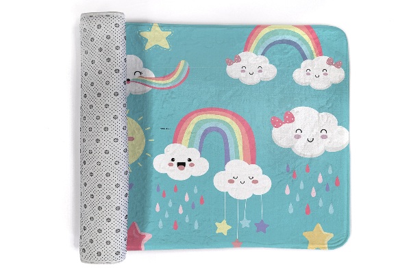Tapis Nuages et arcs-en-ciel
