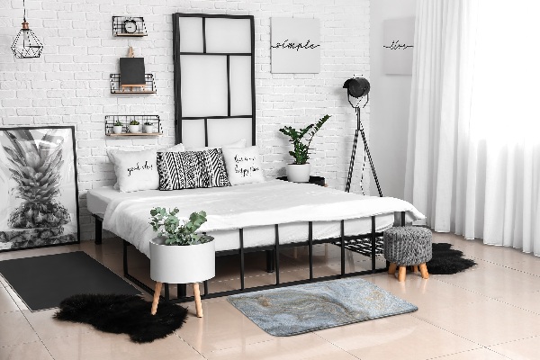 Tapis Motif marbré dans les tons de gris