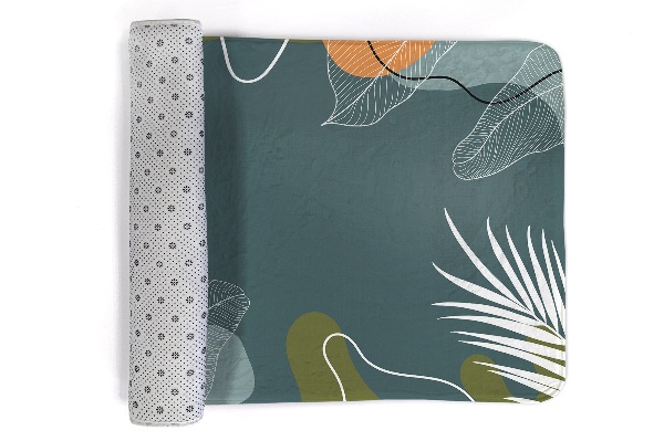 Tapis Motif géométrique aztèque avec losanges colorés.