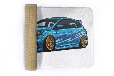 Tapis Voiture de sport bleue