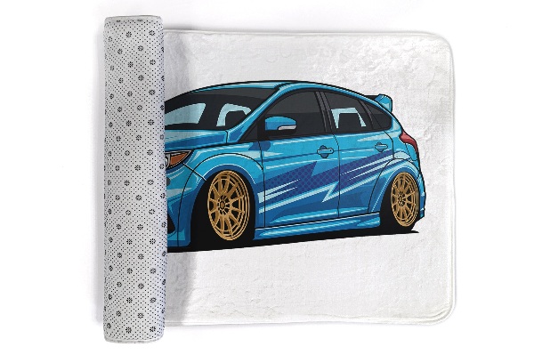 Tapis Voiture de sport bleue