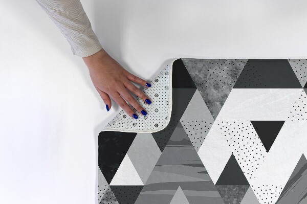 Tapis Triangles géométriques noirs et blancs