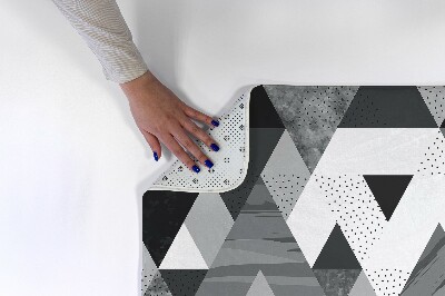 Tapis Triangles géométriques noirs et blancs