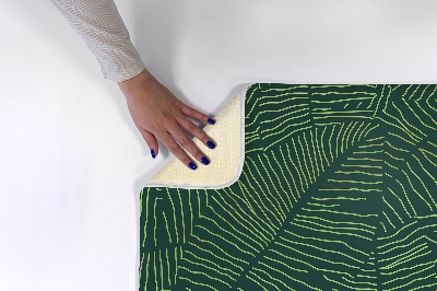 Tapis Feuilles vertes avec un motif linéaire