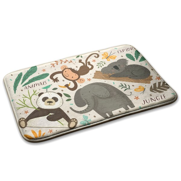 Tapis Animaux de la jungle et feuilles