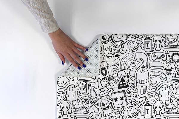 Tapis Motif de gribouillis