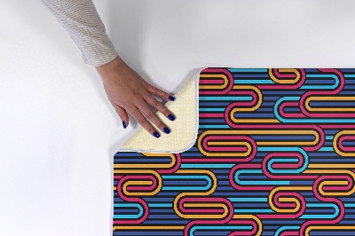 Tapis Motifs géométriques rétro colorés