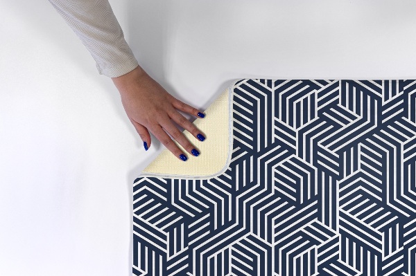 Tapis Motif géométrique avec lignes et flèches