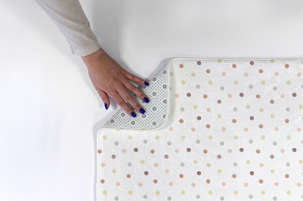 Tapis Points de couleur sur fond blanc
