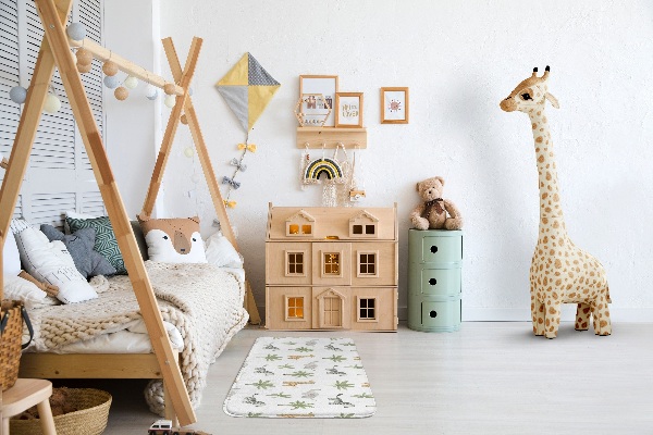 Tapis Animaux de safari et plantes tropicales
