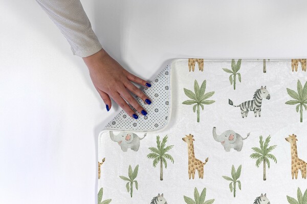 Tapis Animaux de safari et plantes tropicales