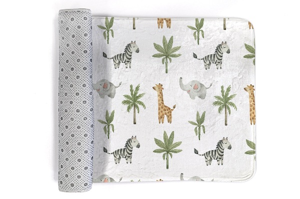 Tapis Animaux de safari et plantes tropicales