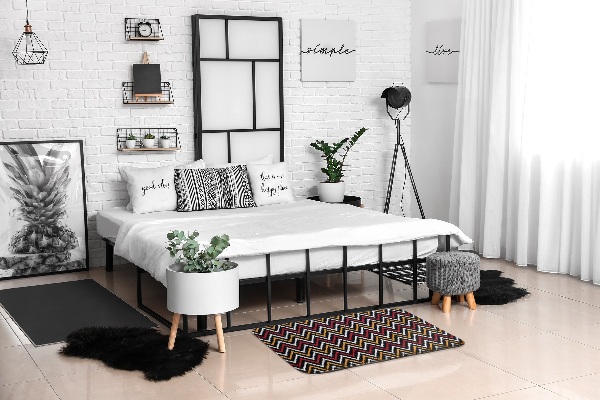 Tapis Motif de tissu en zigzag