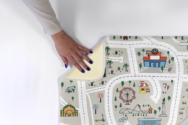 Tapis Plan de ville avec rivière
