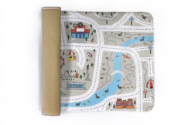Tapis Plan de ville avec rivière