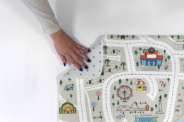 Tapis Plan de ville avec rivière