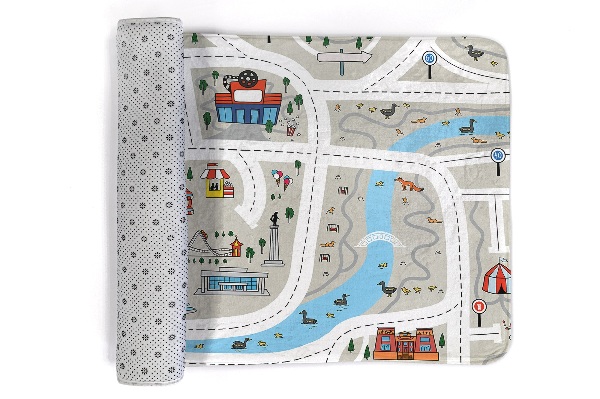 Tapis Plan de ville avec rivière