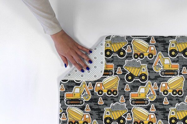 Tapis Motif de véhicules de construction