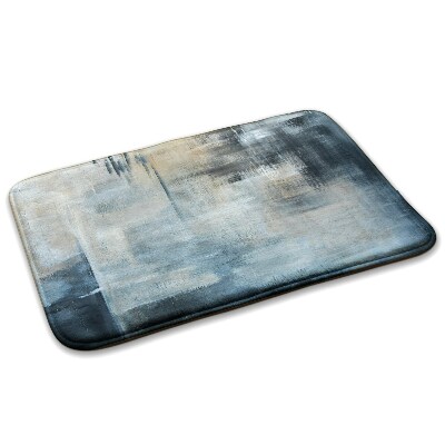 Tapis Coups de pinceau abstraits flous bleu-gris