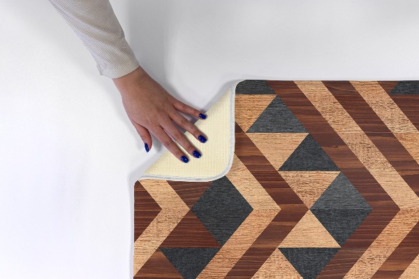 Tapis Motif géométrique en bois