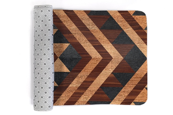 Tapis Motif géométrique en bois