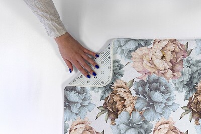 Tapis Motif floral avec pivoines et hortensias