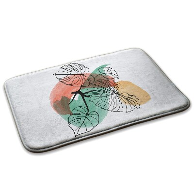 Tapis Feuilles et aquarelle