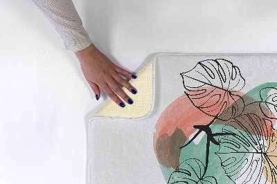 Tapis Feuilles et aquarelle