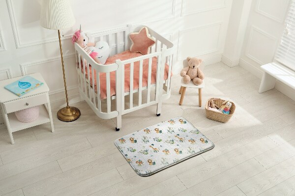 Tapis Animaux de safari sur fond blanc