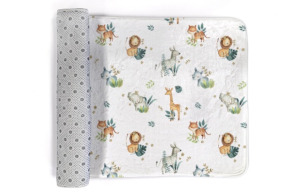 Tapis Animaux de safari sur fond blanc