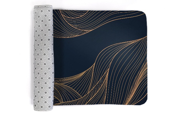 Tapis Lignes abstraites dorées