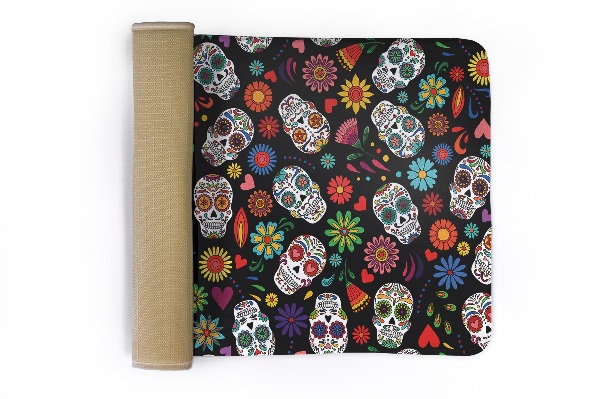 Tapis Crânes et fleurs