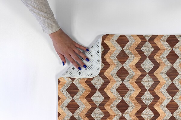 Tapis Motifs de marbre gris.