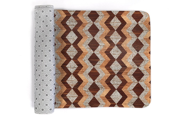 Tapis Motifs de marbre gris.