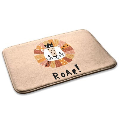 Tapis Lion avec une couronne