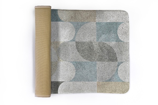 Tapis Motif géométrique avec demi-cercles et rectangles