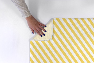 Tapis Rayures diagonales jaunes