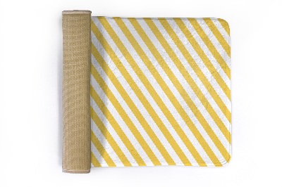 Tapis Rayures diagonales jaunes