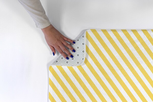 Tapis Rayures diagonales jaunes