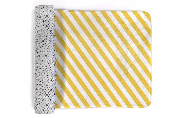 Tapis Rayures diagonales jaunes